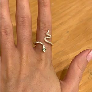 Sterling silver snake ring